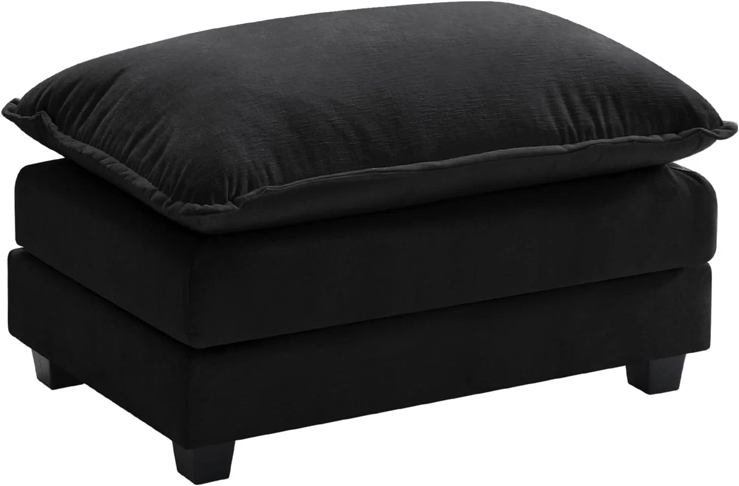 Ihanherry 146" U-Shaped Modern Sofa Modular Sectional Cloud Couch with 2 Ottoman, 6-Seat Chenille Deep Seat Sofa with 6 Pillows for Living Room, Bedroom and Apartment, Grey