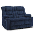 MCombo Power Loveseat Recliner, Electric Reclining Loveseat Sofa with Heat and Vibration, Cupholders, USB Charge Ports RS6314
