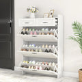 Shoe Cabinet with 3 Large Flip Drawers & 2 Storage Drawers, Narrow Shoe Organizer Cabinet Fits