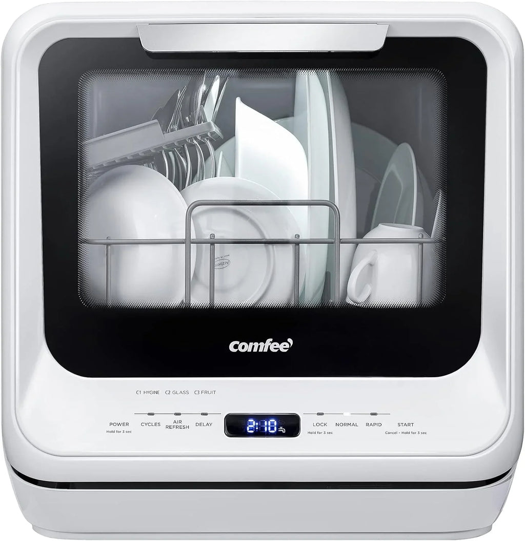 COMFEE' Portable Mini Dishwasher Countertop with 5L Built-in Water Tank