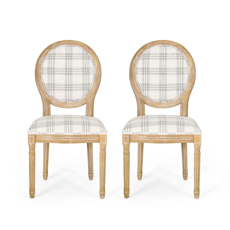 Set of 2 Phinnaeus French Country Fabric Dining Chairs by Christopher Knight Home