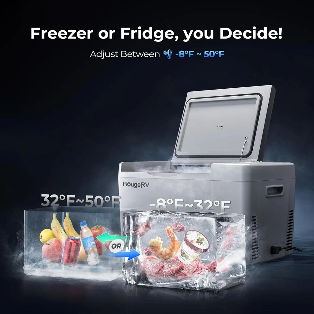12 Volt Refrigerator 12V Car Fridge 23 Quart Portable Freezer Compressor Cooler 12/24V DC 110~240 Volt AC for Truck Van RV Camper SUV Travel Camping Road Trips Tailgating -7��~50��