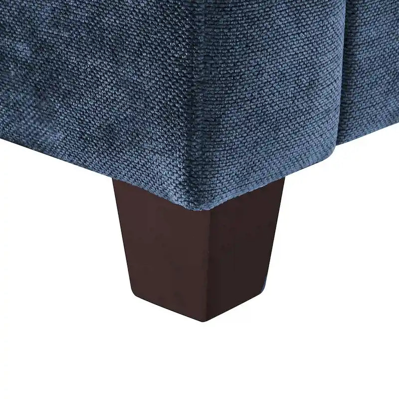 LUE BONA 81 Contemporary Corduroy 3-Seater Sofa - Upholstered Polyester Rectangle Design with Wooden Base for Living Room