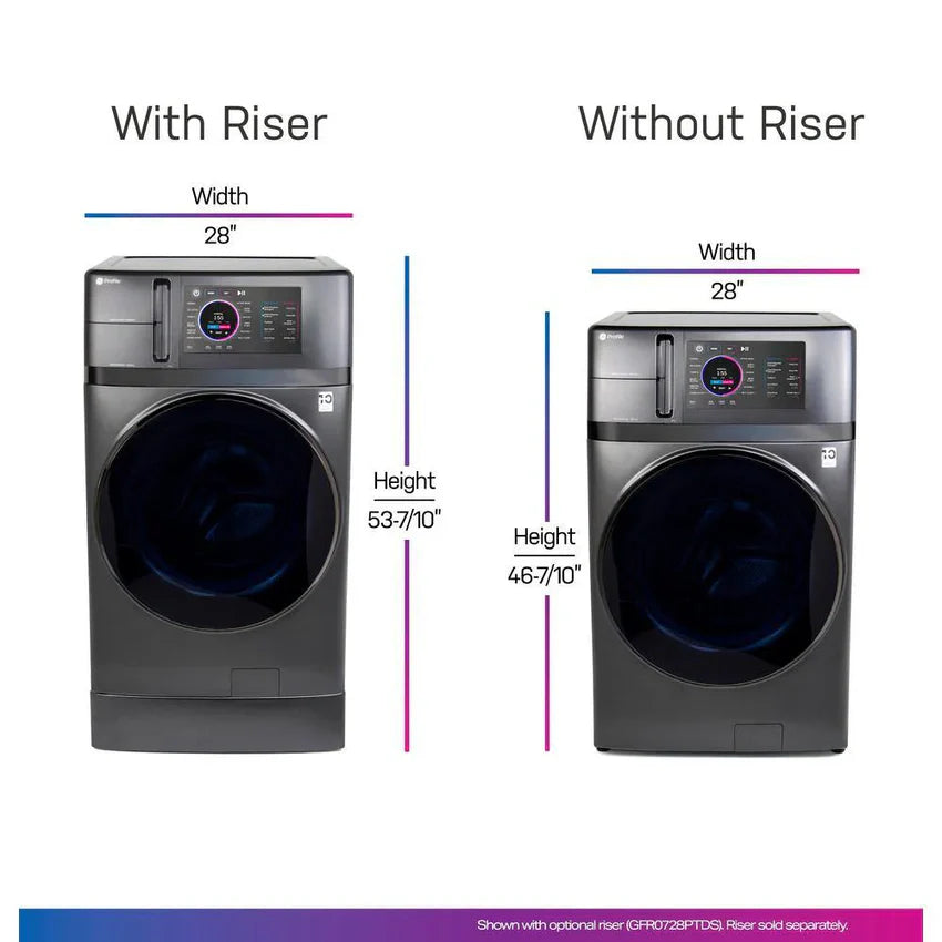 Profile 4.8 cu. ft. UltraFast Combo Washer Dryer with Ventless Heat Pump Technology in Carbon Graphite