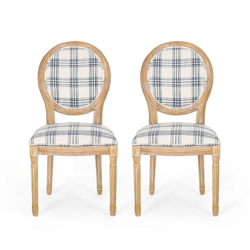 Set of 2 Phinnaeus French Country Fabric Dining Chairs by Christopher Knight Home