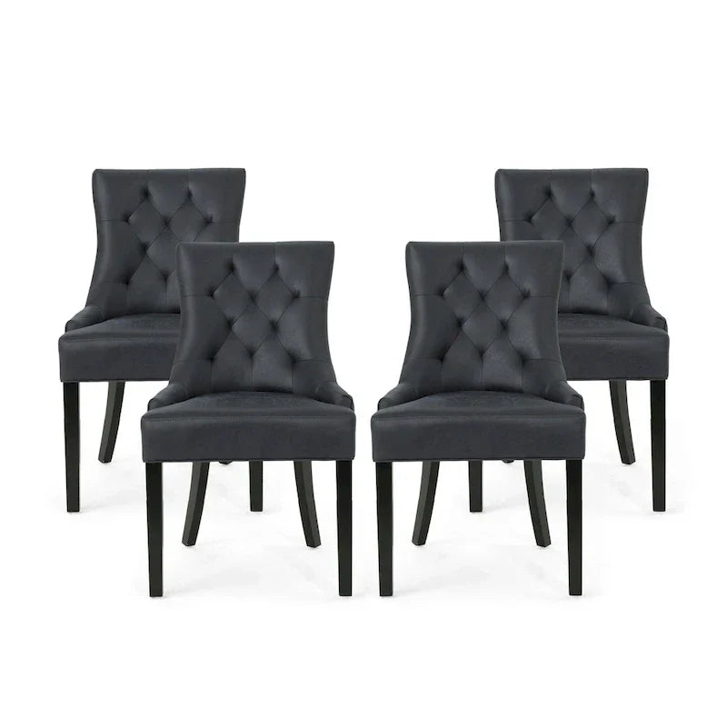 Set of 4 Contemporary Tufted Dining Chairs - Hayden Collection by Christopher Knight Home