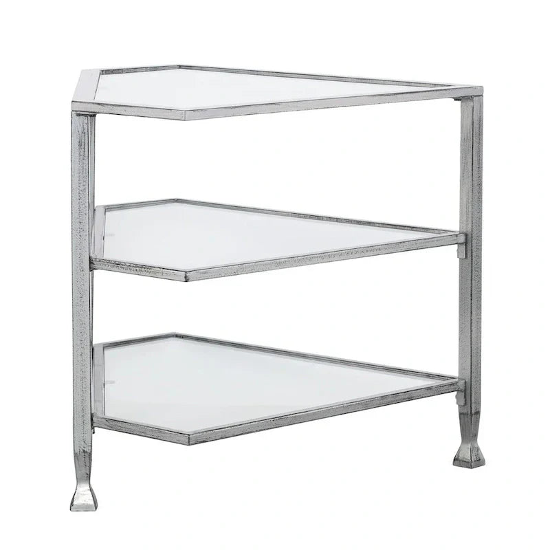 SEI Furniture Jensen Metal Corner TV Stand for Screens up to 33.25 inches