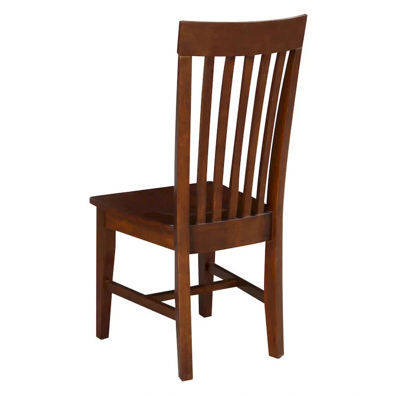 Set of 2 Cosmo Tall Mission Chairs in Solid Wood by International Concepts