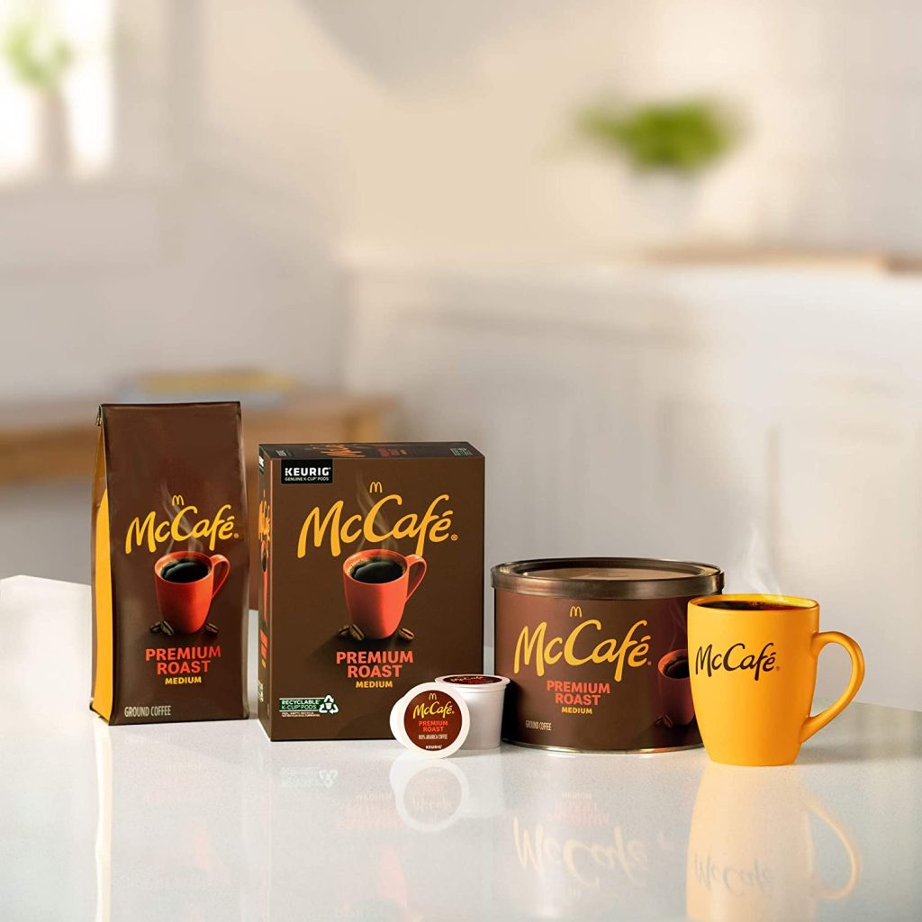 McCafé Premium Roast Medium Coffee Pods, 96 Count, 100% Arabica, Keurig K-Cup Compatible, Recyclable