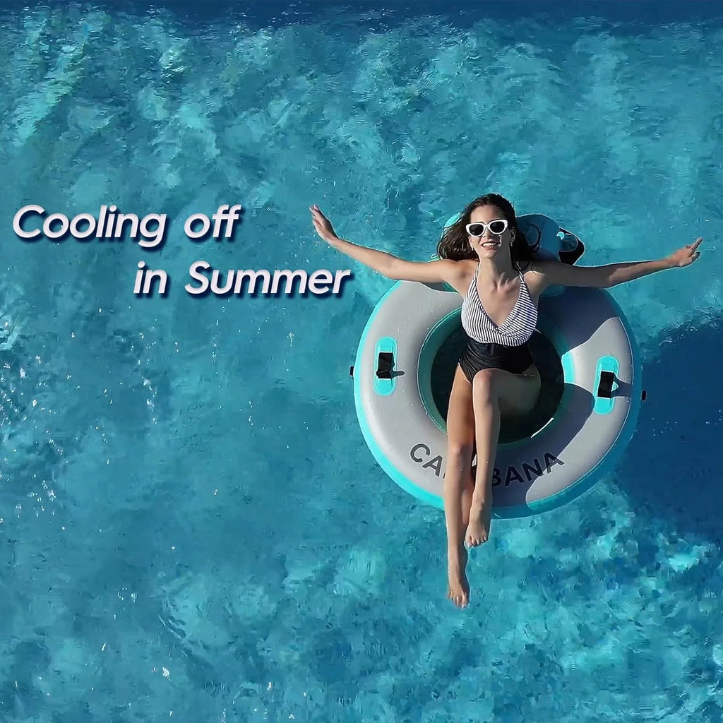 Round Floating Ring Hammock - Heavy Duty Inflatable Raft