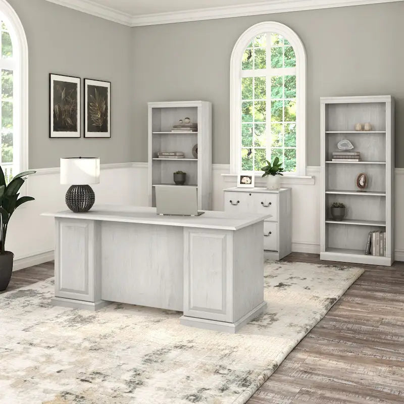 Saratoga Executive Desk with Drawers and Storage by Bush Furniture