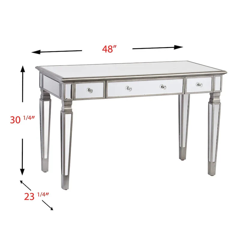 SEI Furniture Wheaton Glamorous Mirror Writing Desk