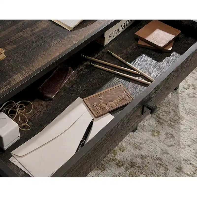 Rustic Industrial Computer Desk with Drawers