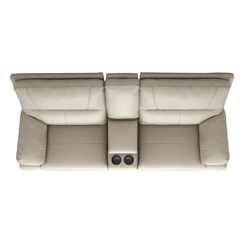 Malibu 79 Leather Power Reclining Loveseat with Console and Cup Holders - 2-Piece Set