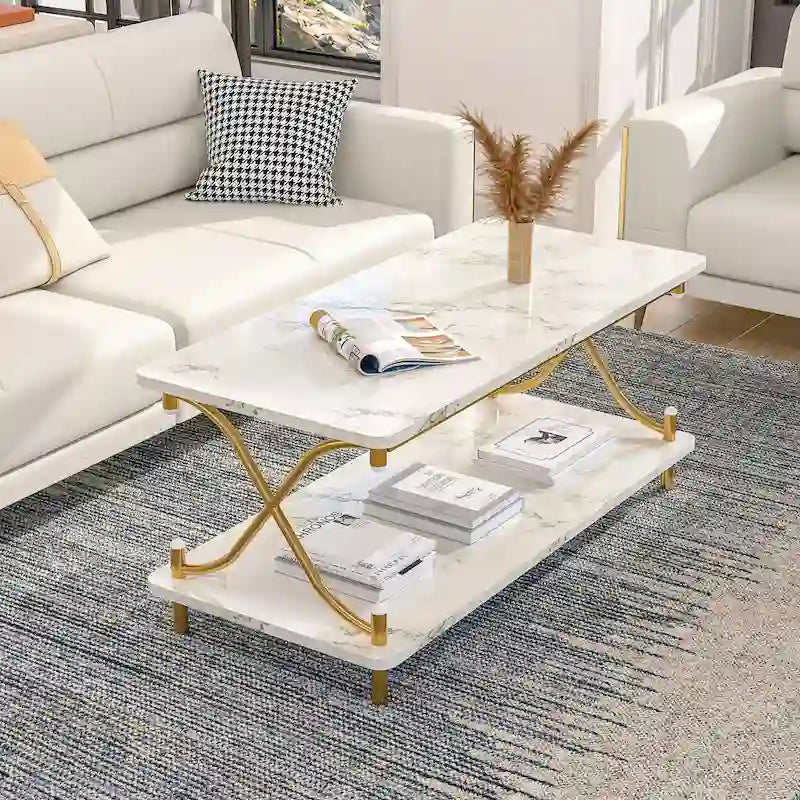 Javlergo Contemporary 3-Piece Living Room Coffee Table Set: Includes Wood Coffee Table and Two End Tables