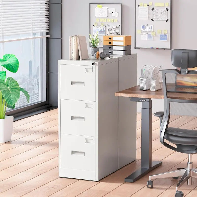 Metal Locking File Cabinet with 3 Drawers for Home Office