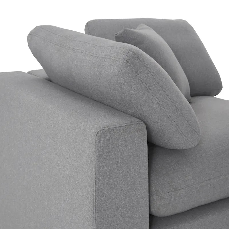 iNSPIRE Q Modern Anka Grey Linen 5-Piece Sectional Sofa