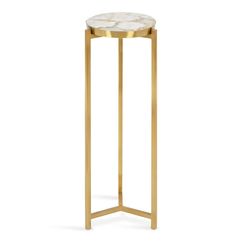 Kate and Laurel Aguilar Glamorous Drink Table - 9x9x23 Inches