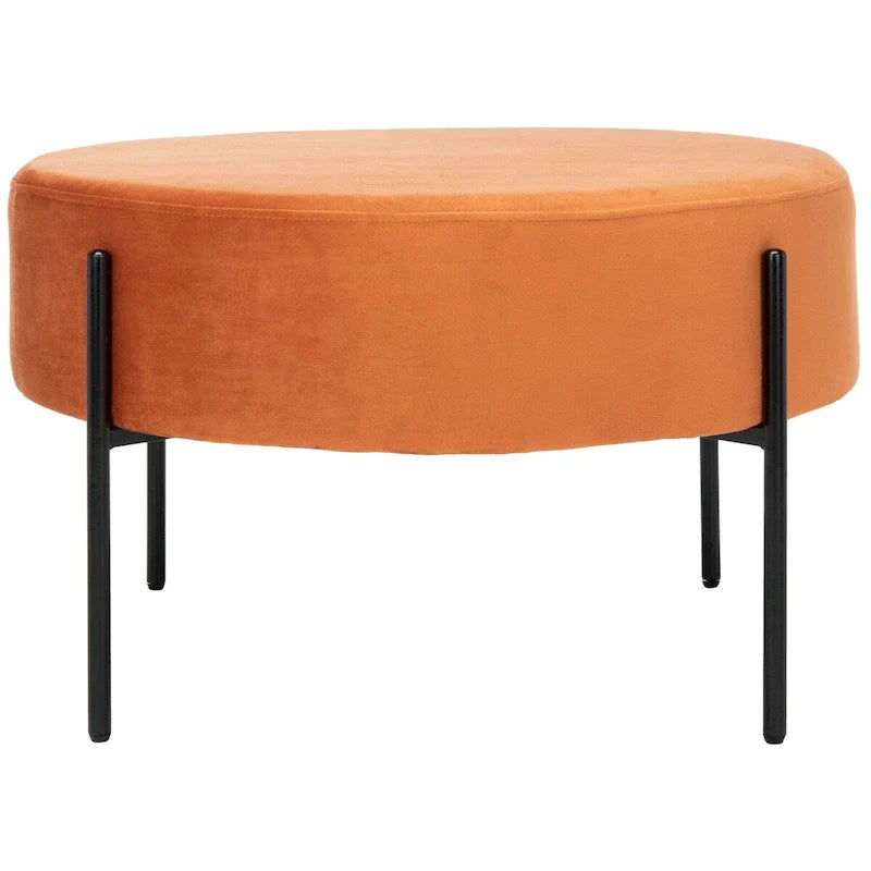SAFAVIEH Shianne Round Velvet Cocktail Ottoman Table