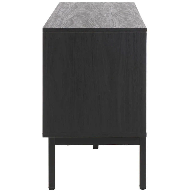 SAFAVIEH Deandra 4-Door Media Stand for Entertainment - Accommodates Up to 65-Inch Flat Screen TV - Dimensions: 60.8" W x 17.7" D x 24.6" H