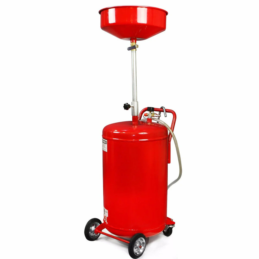 66076 Oil Drain pan Portable 20 Gallon Waste Air Operated Drainer