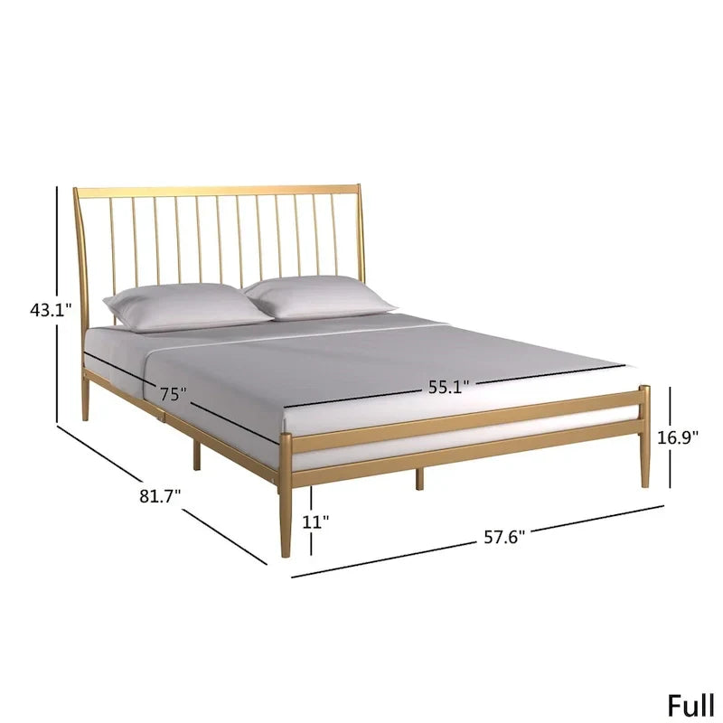 iNSPIRE Q Bold Parkcrest Gold Metal Bed