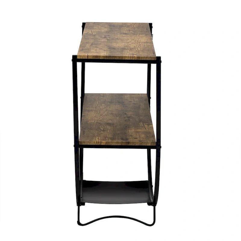Merax Rustic Industrial Demilune Console Table