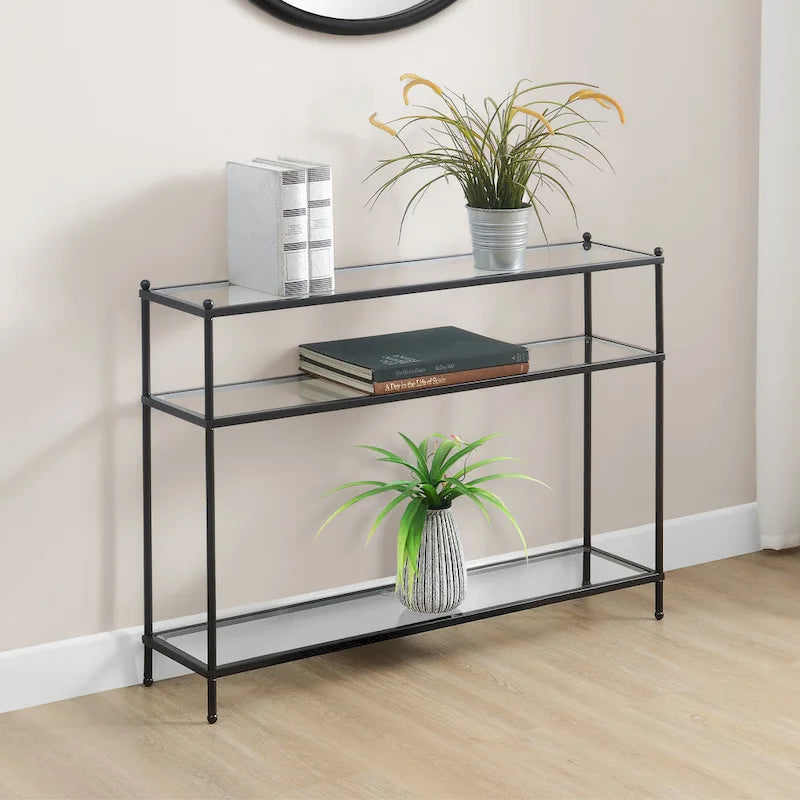 Royal Crest 3-Tier Glass Console Table by Convenience Concepts