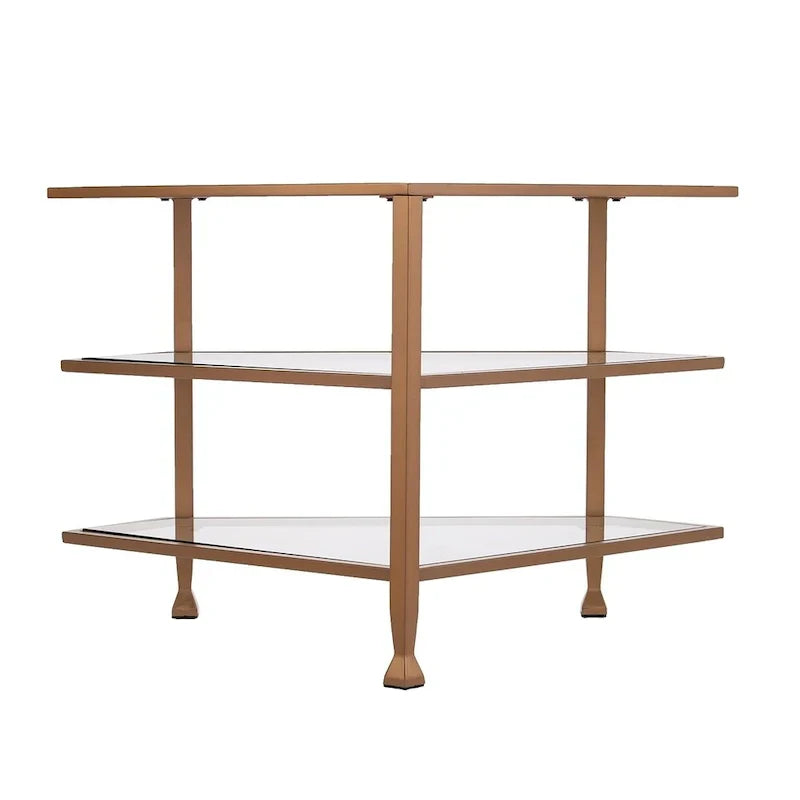 SEI Furniture Jensen Metal Corner TV Stand for Screens up to 33.25 inches
