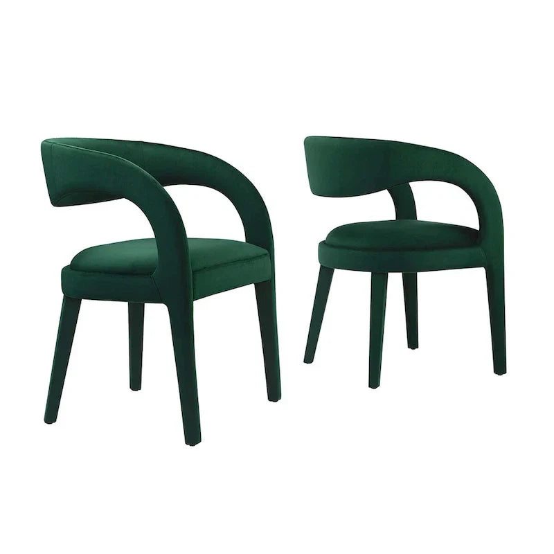 Set of Two Pinnacle Performance Velvet Dining Chairs