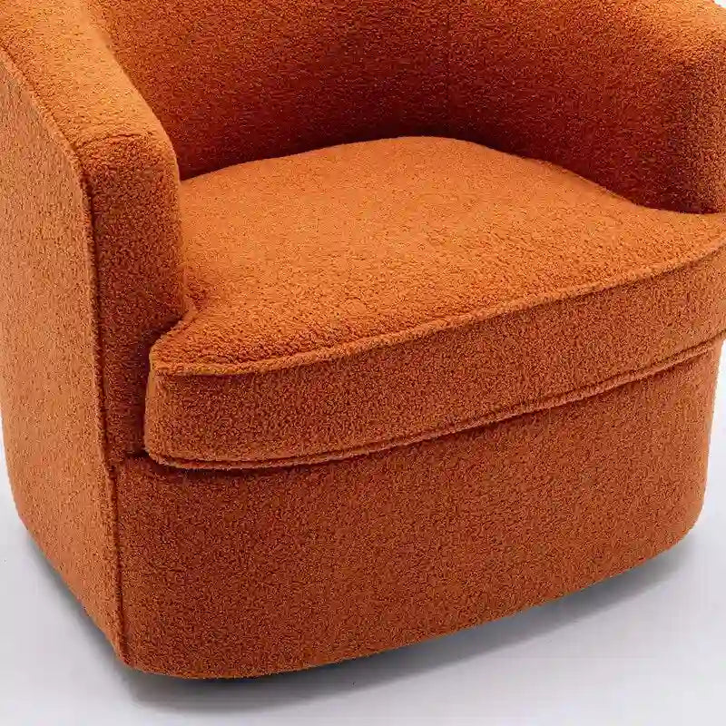 SEYNAR Contemporary Boucle Upholstered 360° Swivel Accent Chairs - Set of 2