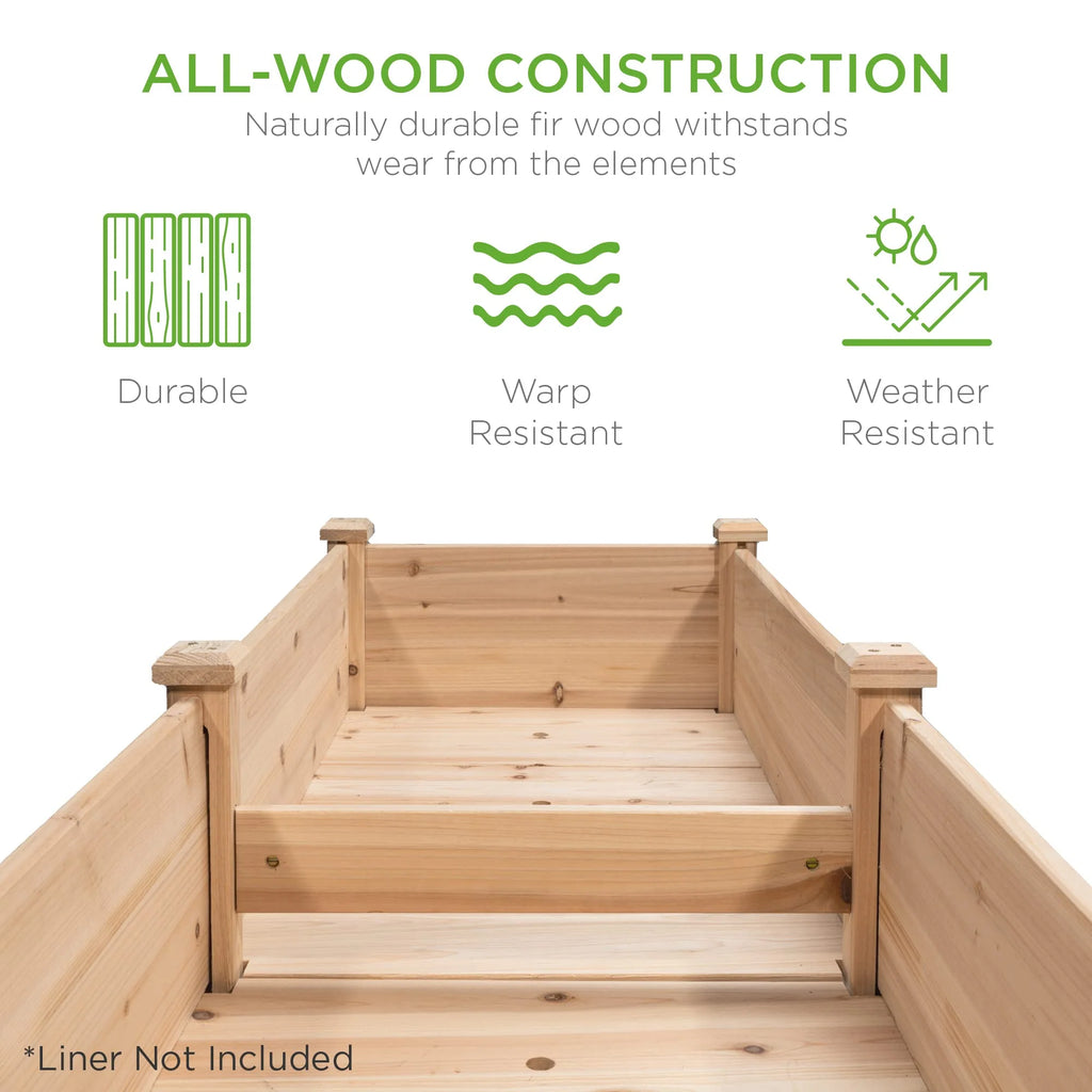 Best Choice Products 72x23x30 in Raised Garden Bed