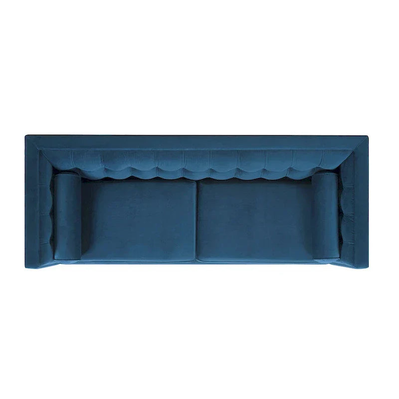Jack 84 Mid-Century Modern Tuxedo Sofa with Decorative Bolster Pillows