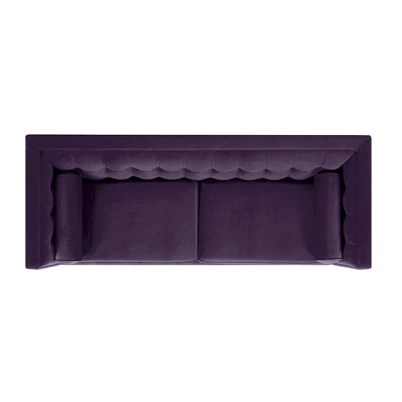 Jack 84 Mid-Century Modern Tuxedo Sofa with Decorative Bolster Pillows