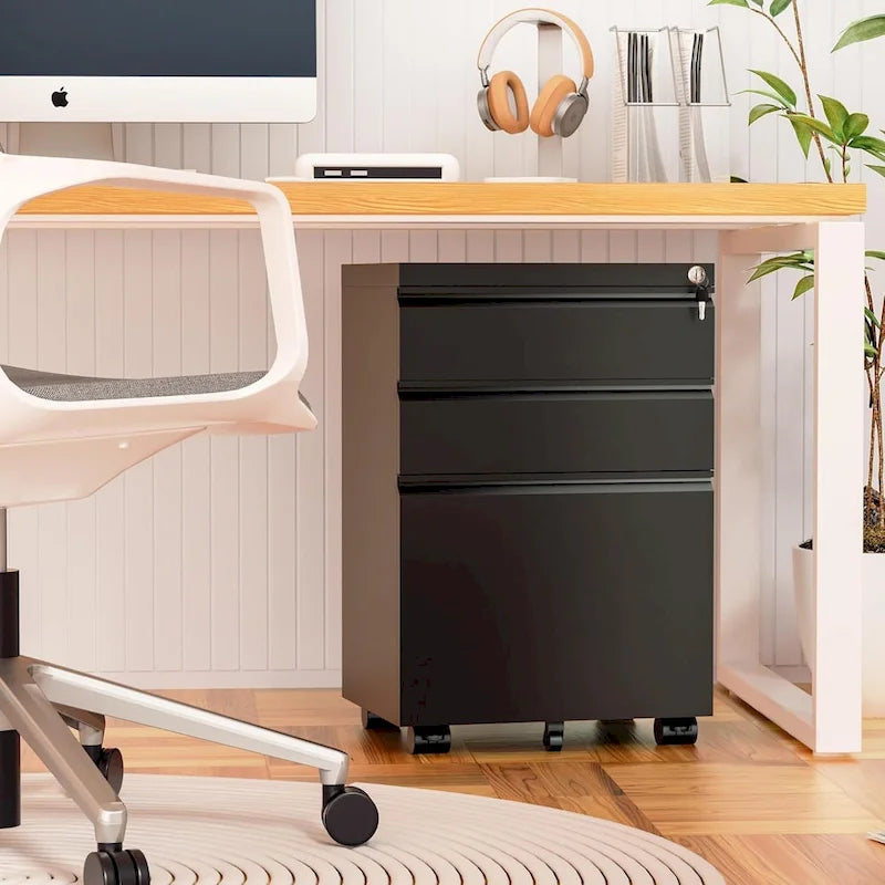 Metal Locking File Cabinet with 3 Drawers for Home Office