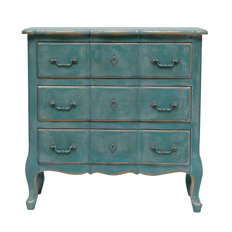 Rustic 3-Drawer Dresser with Distressed Finish