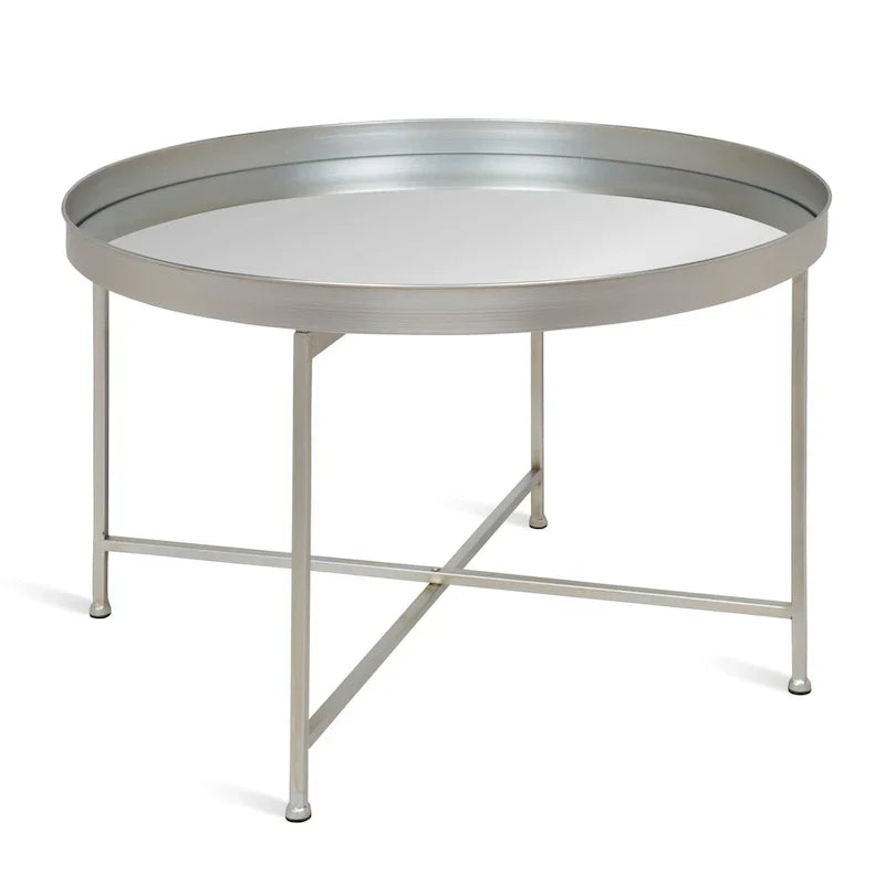 Kate and Laurel Celia 28.25-Inch Round Metal Coffee Table