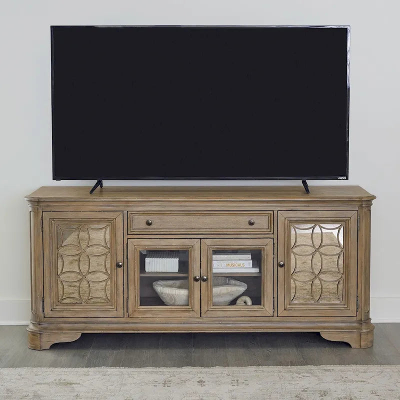 Magnolia Manor Mirrored TV Stand for Entertainment - Available in 2 Finishes