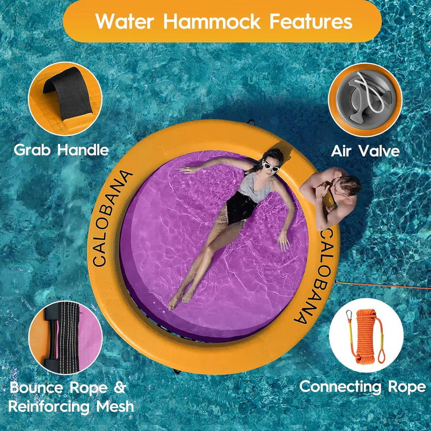 Round Floating Ring Hammock - Heavy Duty Inflatable Raft
