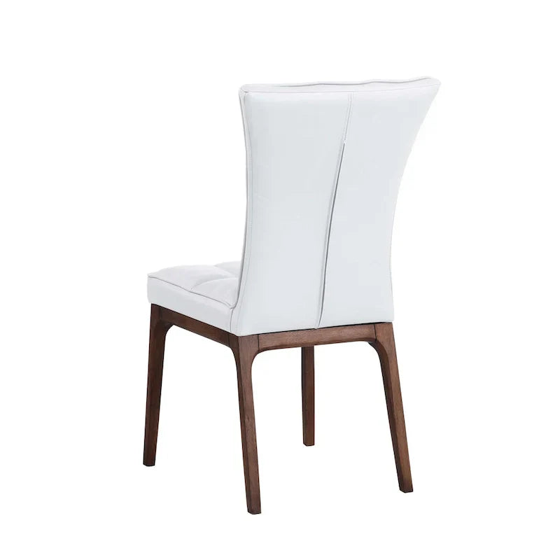 Set of 2 Contemporary Tufted Side Chairs with Sturdy Solid Wood Frame