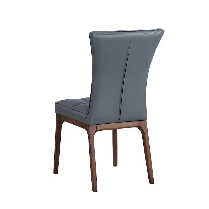 Set of 2 Contemporary Tufted Side Chairs with Sturdy Solid Wood Frame
