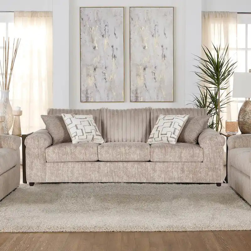 Roundhill Furniture Nason Wide Wale Corduroy Sofa, Loveseat, and Cuddle Chair Collection