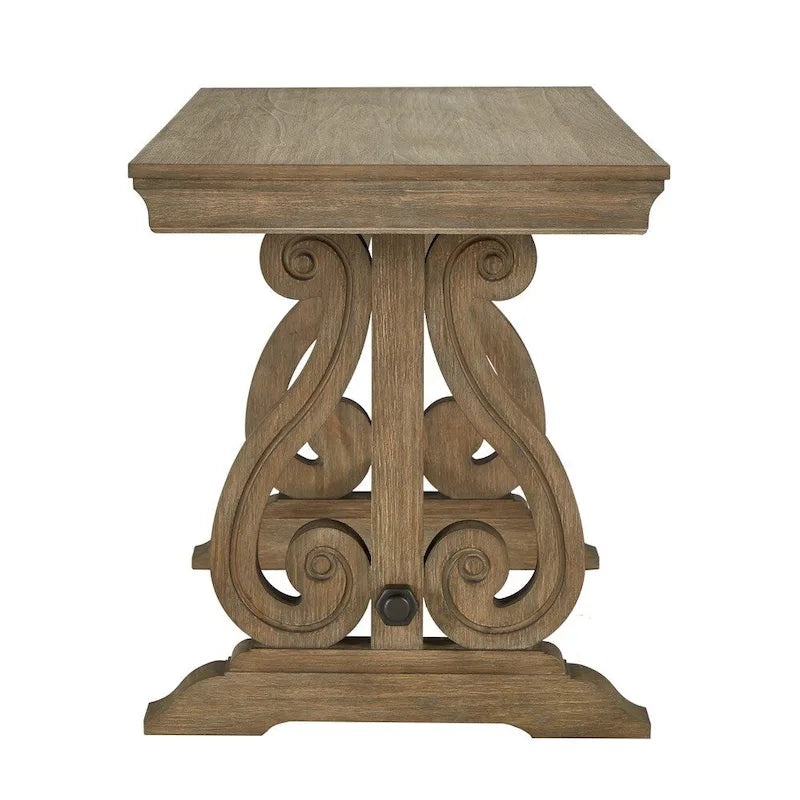 iNSPIRE Q Artisan Gannon 1-Drawer Writing Desk with Wire Brushed Oak Finish