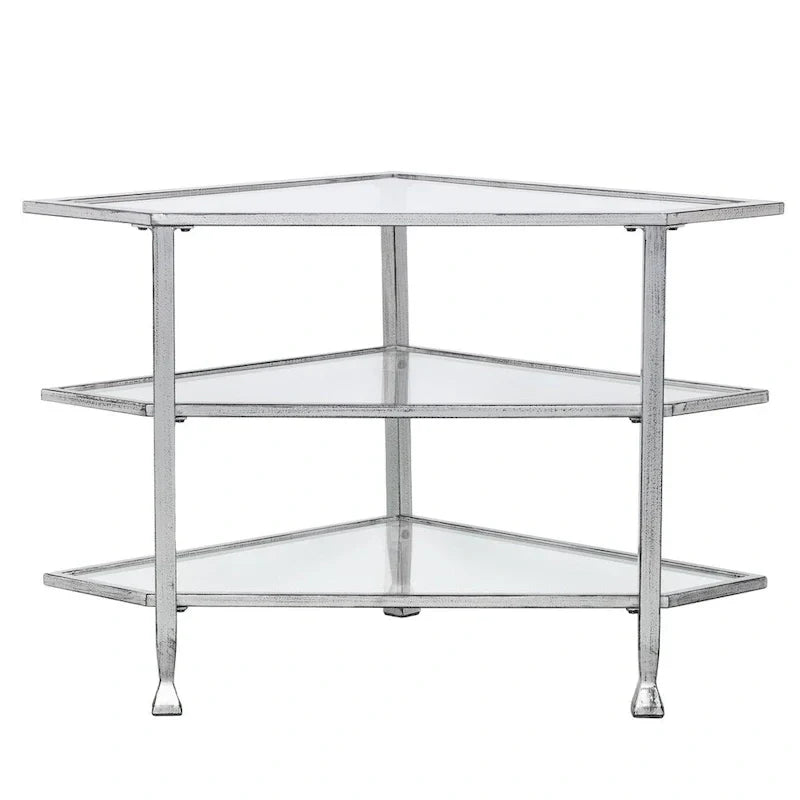 SEI Furniture Jensen Metal Corner TV Stand for Screens up to 33.25 inches
