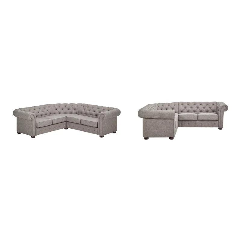 Gdansk 5-Person L-Shaped Chesterfield Sectional Sofa