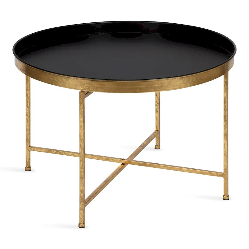 Kate and Laurel Celia 28.25-Inch Round Metal Coffee Table