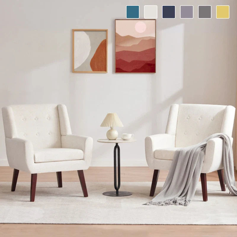 HUIMO Set of 2 Modern Tufted Accent Chair