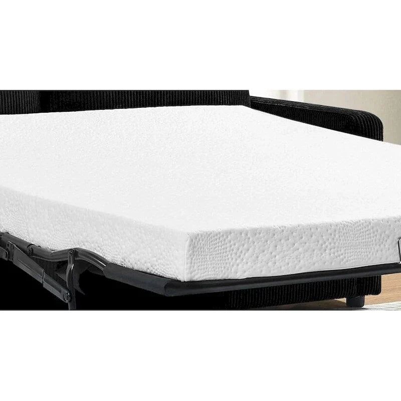 Manchester 70-Inch Square Arm Sofa Bed in Polyester Corduroy