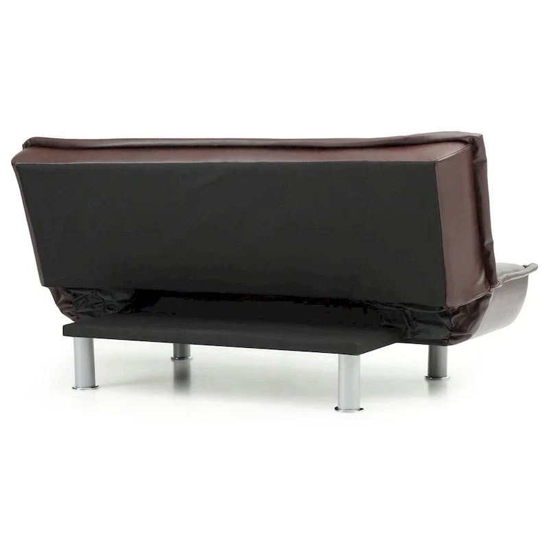 Lionel Faux Leather Convertible Sofa