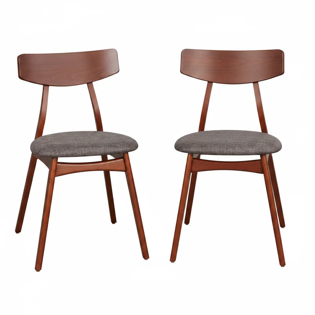 Set of 2 Cadiz Dining Chairs in Solid Beechwood by Simple Living